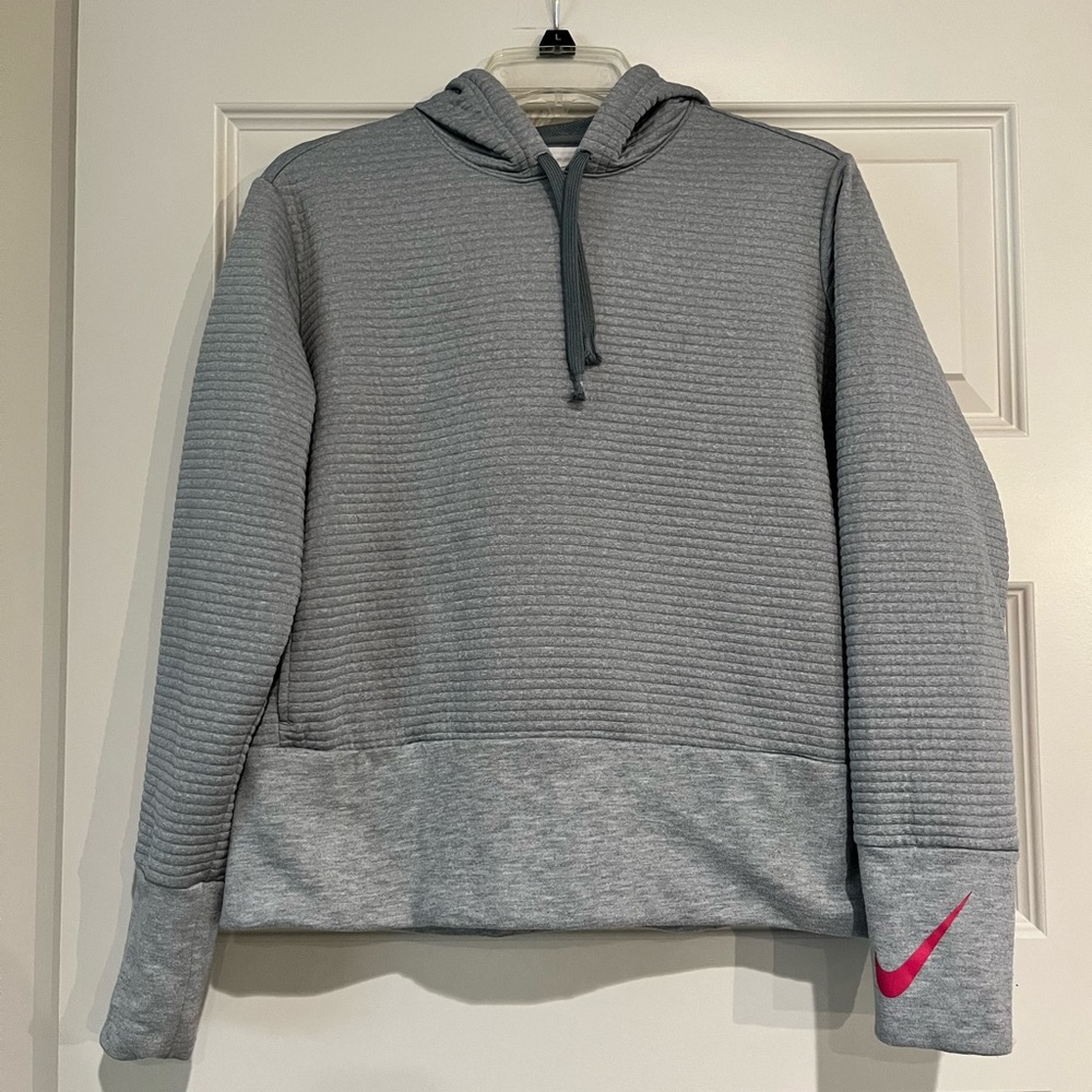 Nike Women’s Dri-Fit Gray Ribbed Hoodie